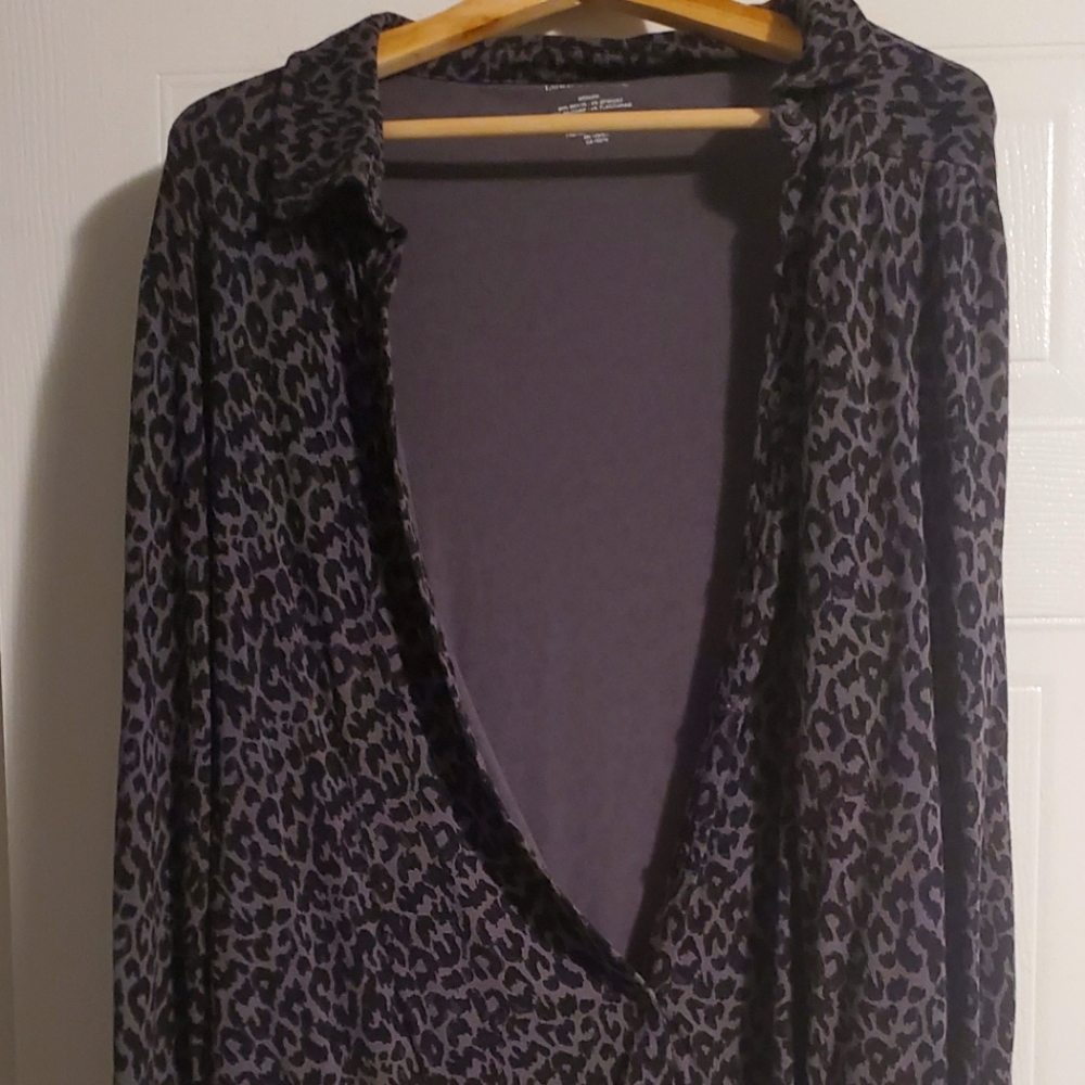 Lord & Taylor Stretchy, Print Blouse